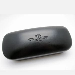 Authentic Coach Leather Black Sunglasses/Eyeglasses Hard Case